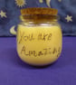 Hand Engraved You are Amazing Soy Wax Candle