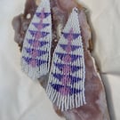 Handmade beaded fringe earrings