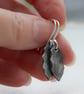 Silver Holly Leaf Earrings - Image 4