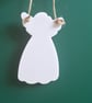 White Angel Christmas Decoration.Handmade Hanging Angel Ornament.Christmas Gift - Image 6