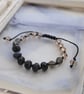 Sale-Crystal rondelle hand-knotted bracelet - Image 2