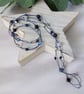 Blue Gemstone Necklace or Wrap Bracelet on Waxed Cord - Image 2