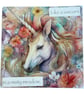 Unicorn in a Misty Meadow Greetings Card.