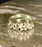 Organic Silver Droplet Ring with Zirconia - Image 1