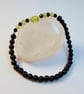 Peridot, Spinel & Onyx Bracelet, August Birthday, Anniversary, Gift For Leo. - Image 1