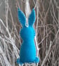 Easter bunny hanging decoration in bright blue. - Image 3