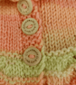 Baby Girl Cardigan 0-3 Months, Rainbow Hand Knitted Matinee Coat - Image 5