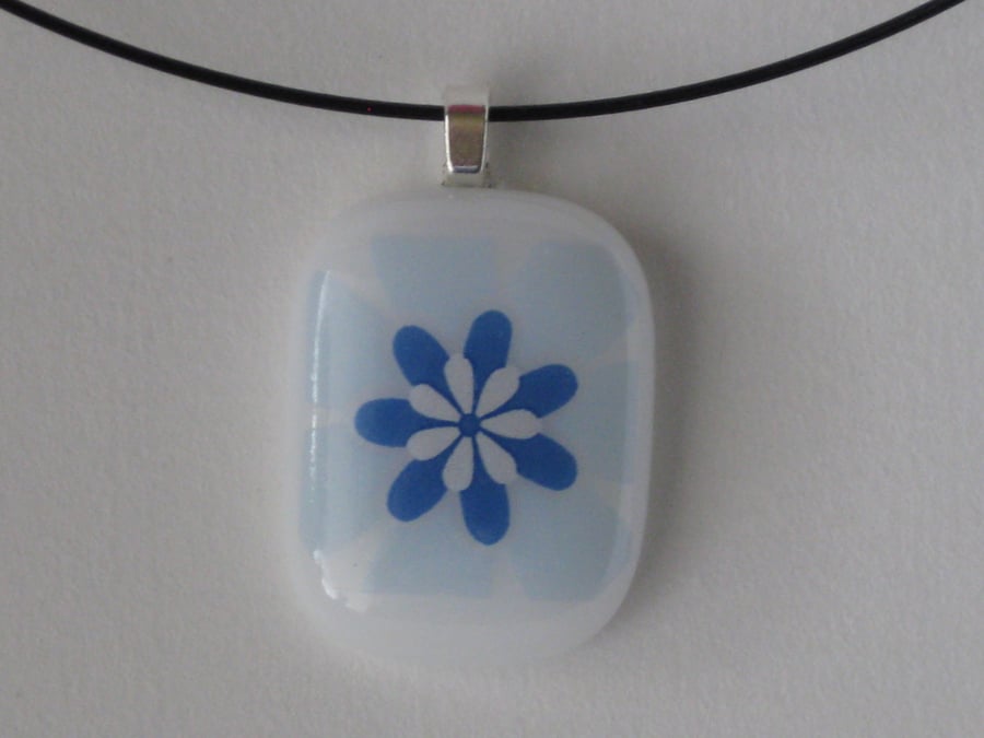 Fused Glass Pendant Necklace