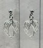 Double Angel Wing Earrings. Hypoallergenic. Memorial Gift. Gift for Her. 