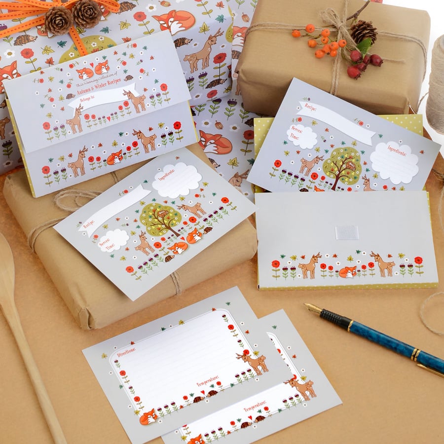 10 Pack of Autumn & Winter Recipe Cards