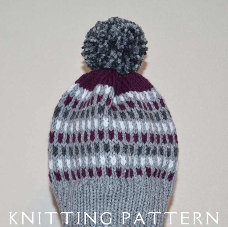 Bobble Hat Knitting Pattern The Skellig Bobble Folksy