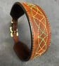 Handstitched Autumnal leather dog collar