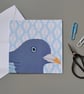 Pigeon blank card with patterned background bird card - Image 3