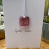 Fused glass ‘Good Luck’ keepsake card