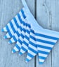 BLUE and WHITE STRIPED BUNTING - double-sided, 7 flags - Image 4