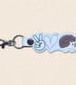 Hedgehog Keyring - Peace Love Hedgehog Bag Charm - Image 4