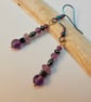 Amethyst And Hematite Earrings - Handmade In Devon - Image 3