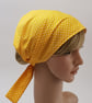 Polka dot wide head scarf, nurse hair covering, cotton hair bandanna - Image 3