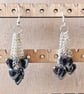 Hematite Inspired Heart Earrings, Handmade Artisan Jewellery, Unique Gift  - Image 4