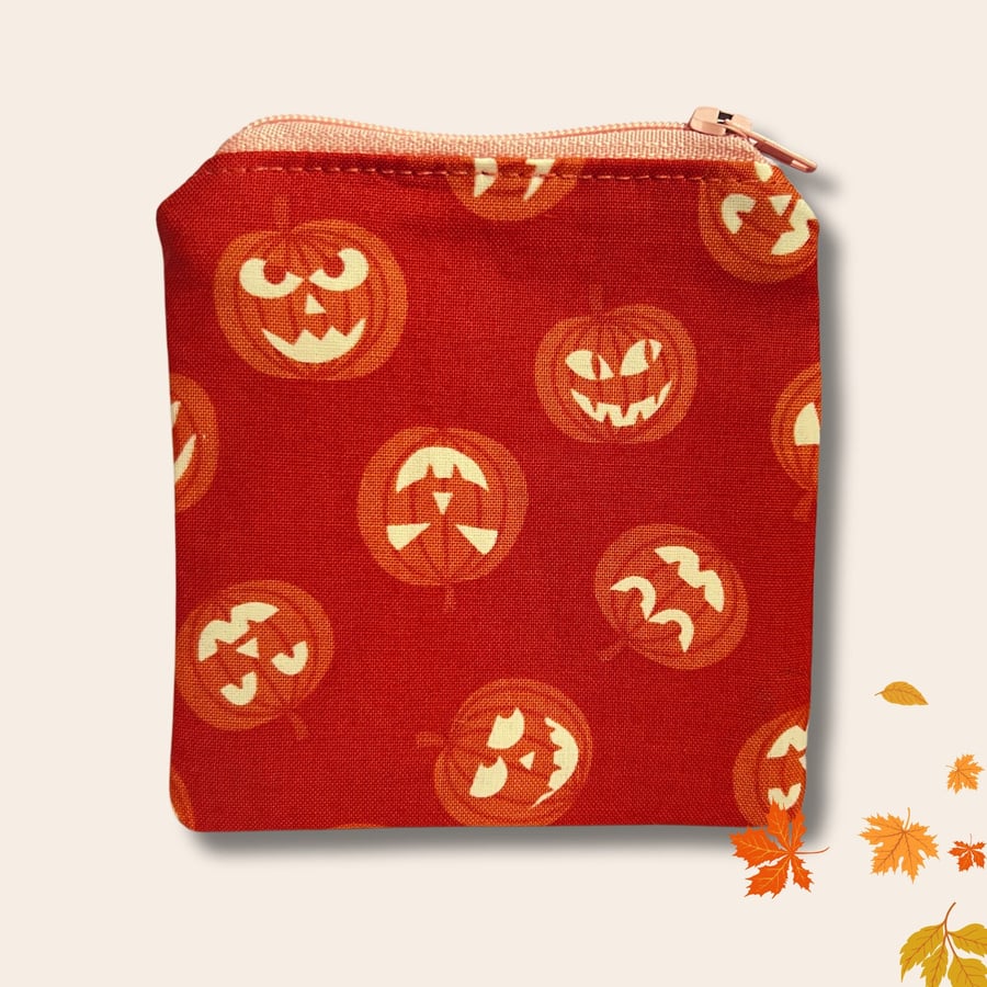 Halloween purse with zip - Pumpkins