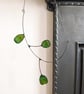 Stained Glass Wreath, Eucalyptus Demi Wreath, Hanging Tiffany Suncatcher