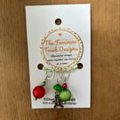 Gingerbread man ring stitch markers