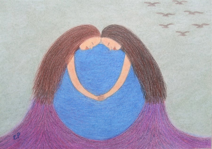 Spiritual Card, Twin Sister Card, Soul Sister Card, Love Daughter Card, Lesbian