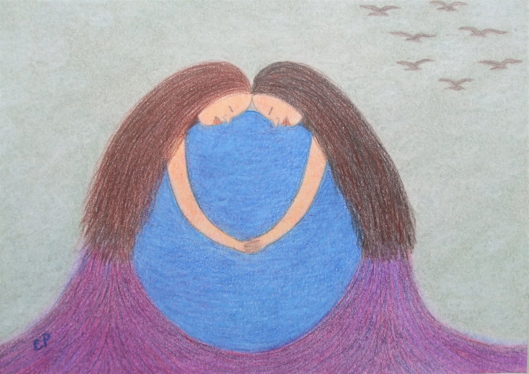 Spiritual Card, Twin Sister Card, Soul Sister Card, Love Daughter Card, Lesbian