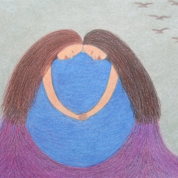 Spiritual Card, Twin Sister Card, Soul Sister Card, Love Daughter Card, Lesbian