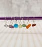 Chakra Stitch Markers - Knitting & Crochet Options Available - Set of 7 Gemstone - Image 2