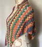 Multi-Coloured Crocheted Shawl - Image 2