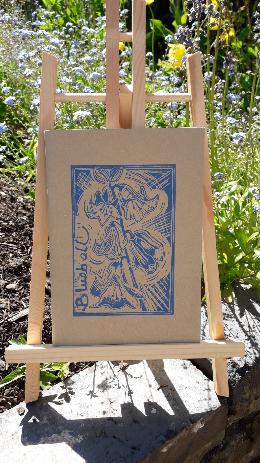 'Bluebells' Hand Printed Sketchbook