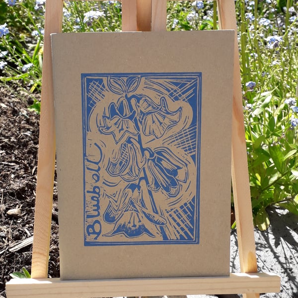 'Bluebells' Hand Printed Sketchbook