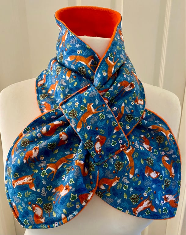 Neck warmer Scarf - neck gaiter - cowl - snood - Fleece Lined - Adult size 