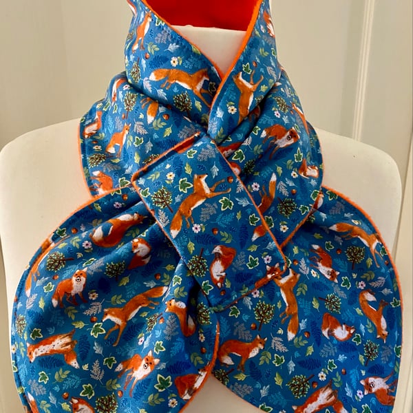 Neck warmer Scarf - neck gaiter - cowl - snood - Fleece Lined - Adult size 