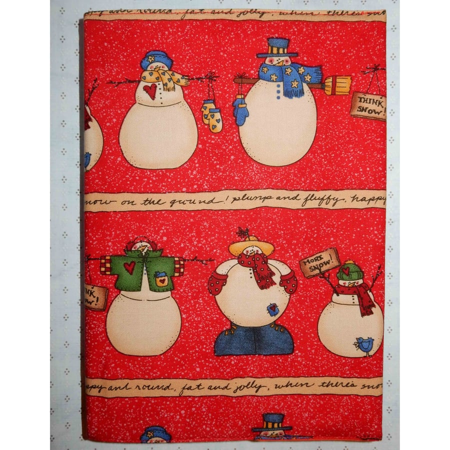 Christmas notebook journal or planner Snowmen