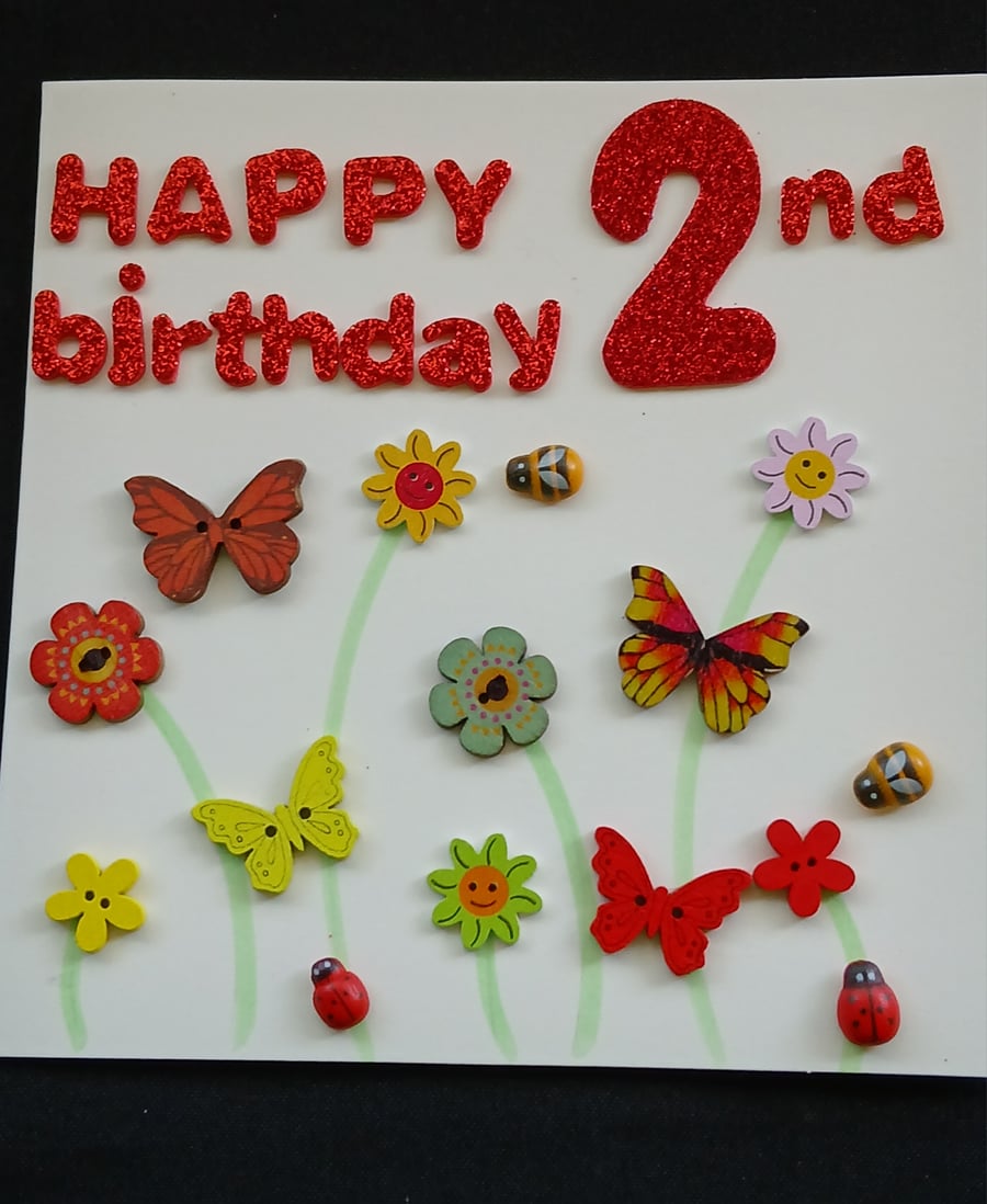 Happy 2nd birthday card 