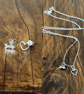 Handmade Heart & Arrow Stud Earrings and Pendant Set - Image 1
