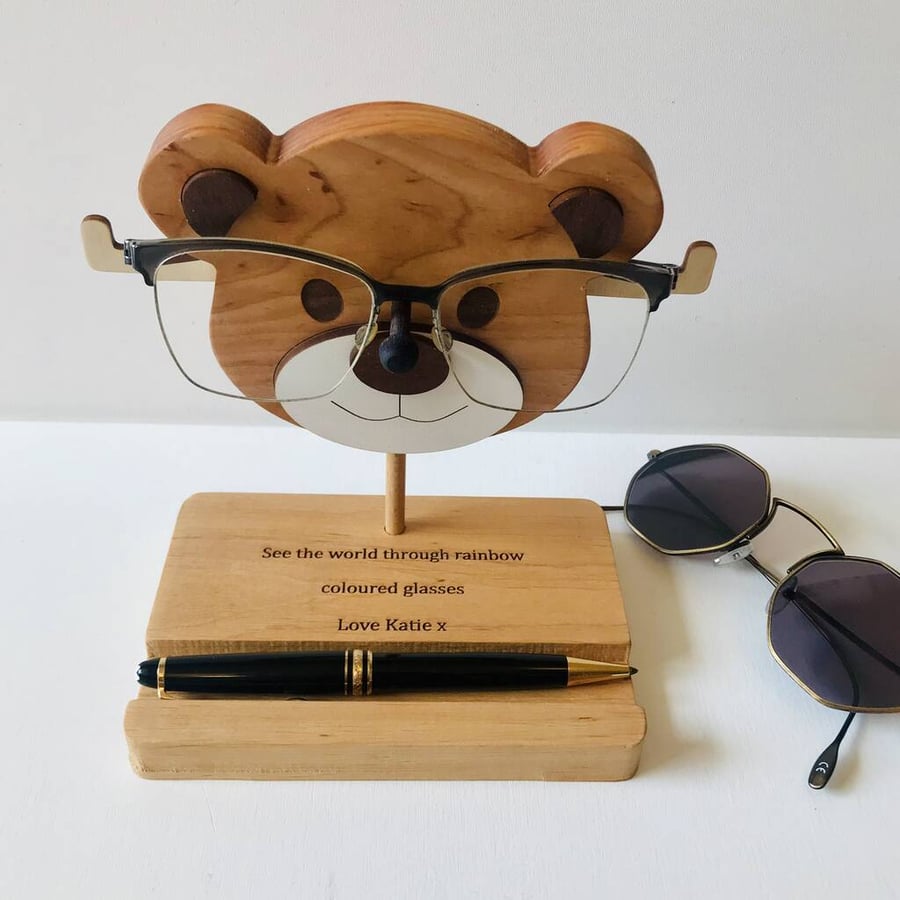 Bear Personalised Glasses Stand
