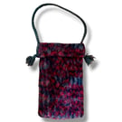 Destash Item - Handknitted and Felted Grey and Red Bag