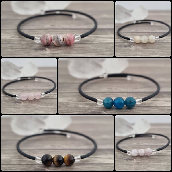 Memory Wire Crystal Bracelet