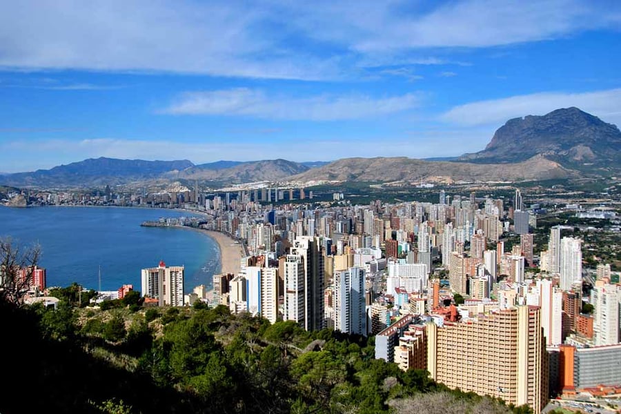 Benidorm Cityscape Skyline Spain Photograph Print