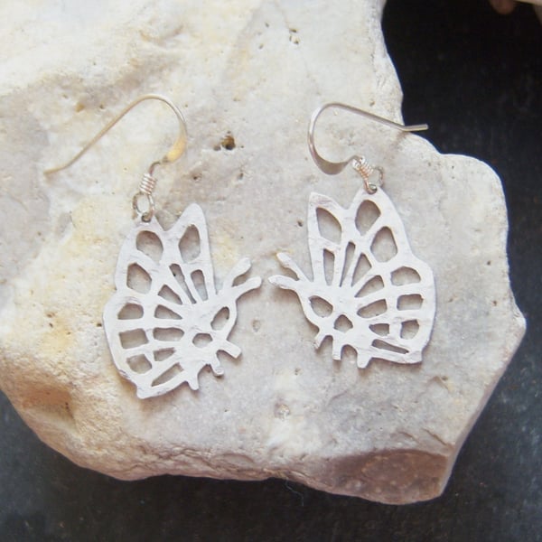 Filigree butterfly earrings in sterling silver