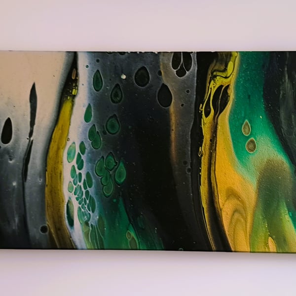 Original Acrylic Pour Painting – Modern Art – Ready to Hang - "Emerald Isle"