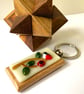 Poppy and Robin fused glass keyring, bag charm - Image 2