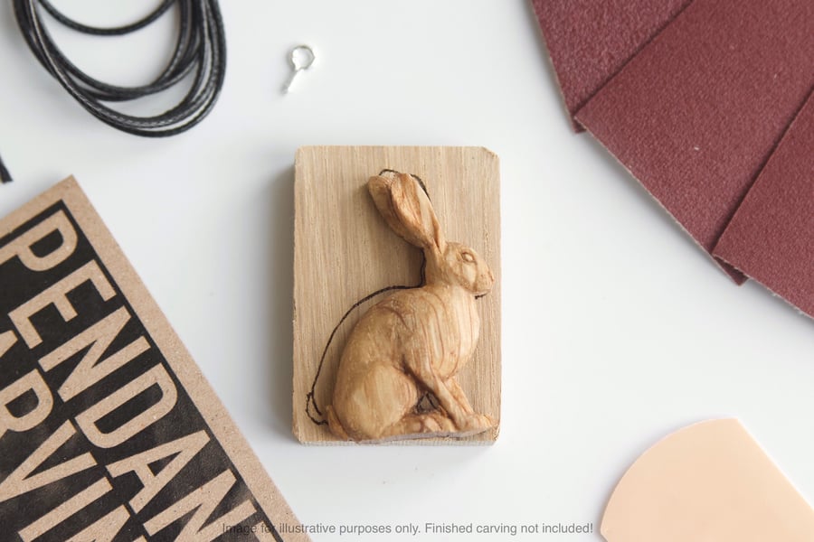 Hare Pendant Carving Kit