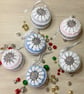 Crochet Christmas Baubles Set of 6 - Pastel Colours - Tree Decorations