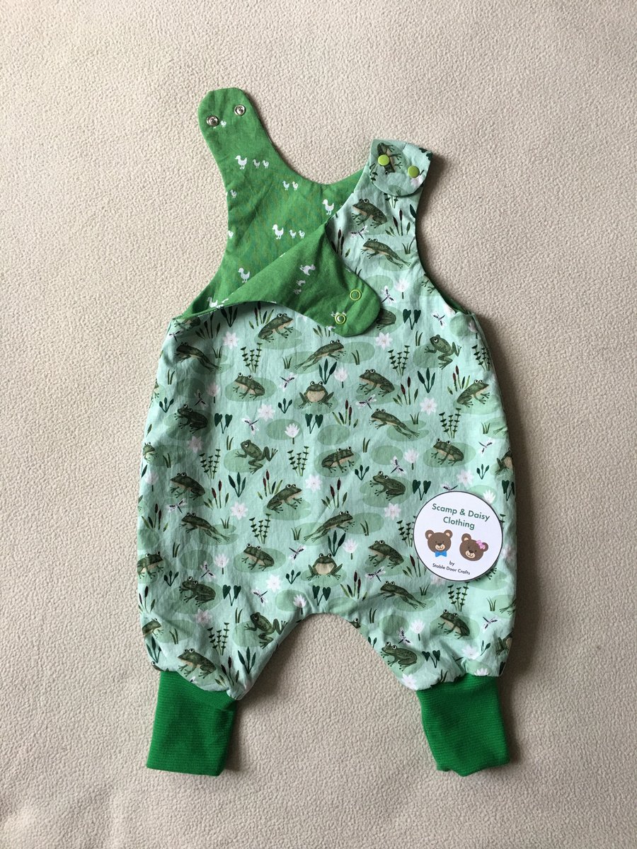 3 months, Reversible Romper, Dungarees