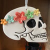 Ceramic skull decoration with flowers