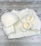 Baby Shower Gift, Hat Cardigan and Booties, Choice of colour and Sizes